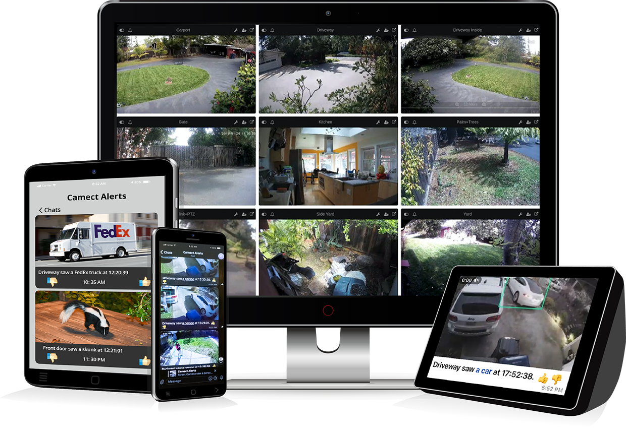Camect Stream from Laptop, Phone, or Tablet