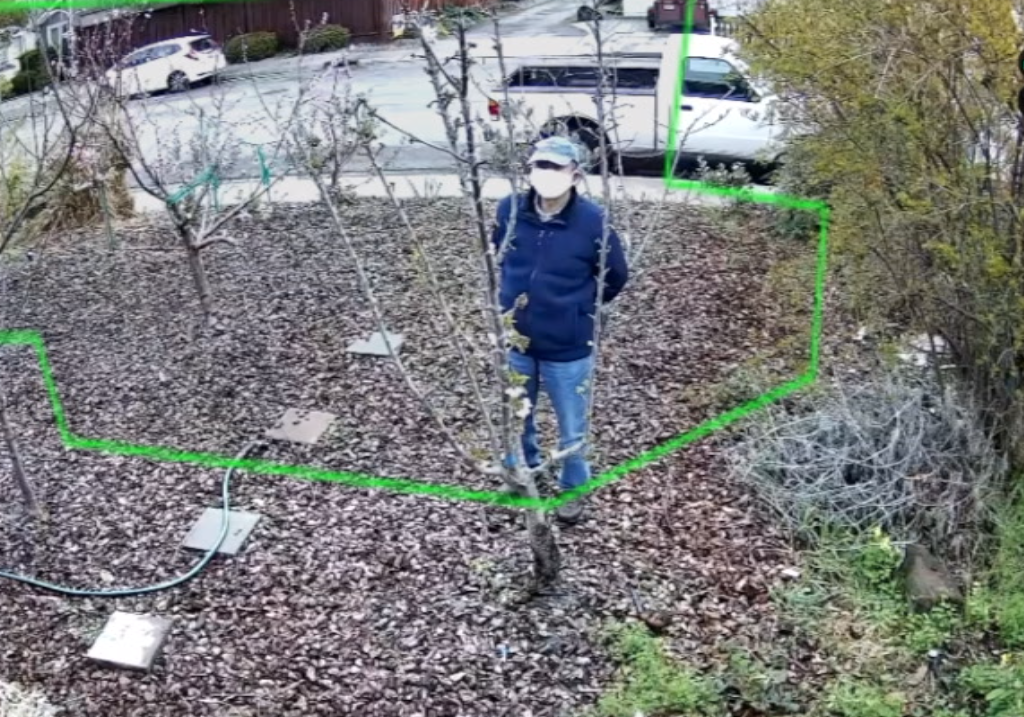 Camect person detection with a PTZ camera
